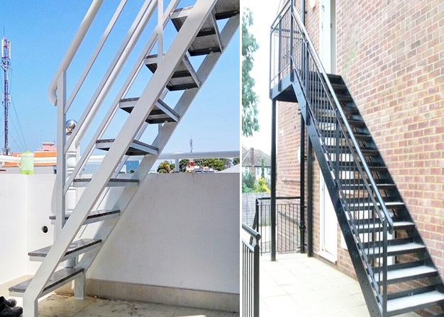 cầu thang lên sân thượng