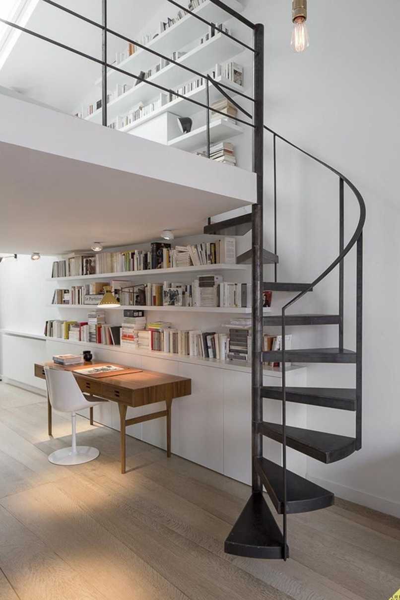 mẫu cầu thang nhà có gác lửng