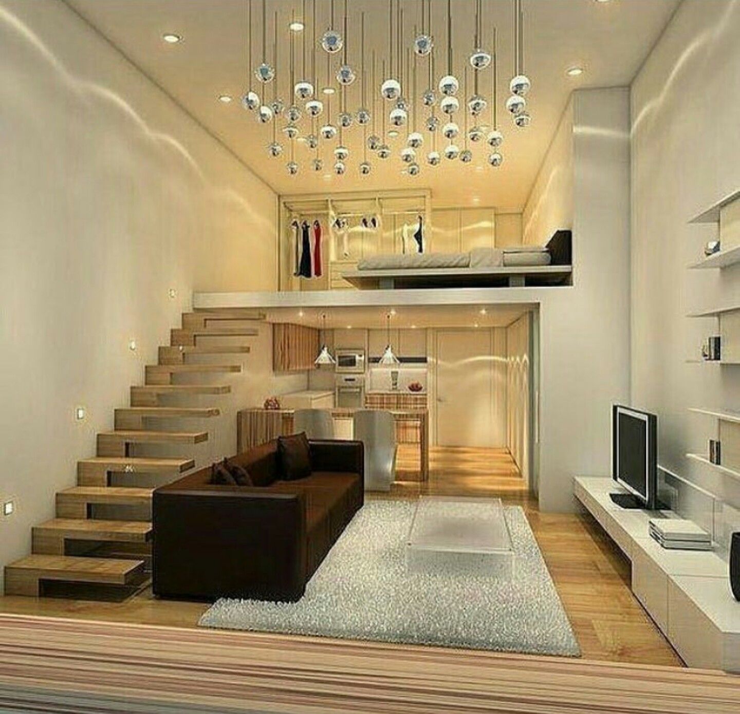 mẫu cầu thang nhà có gác lửng