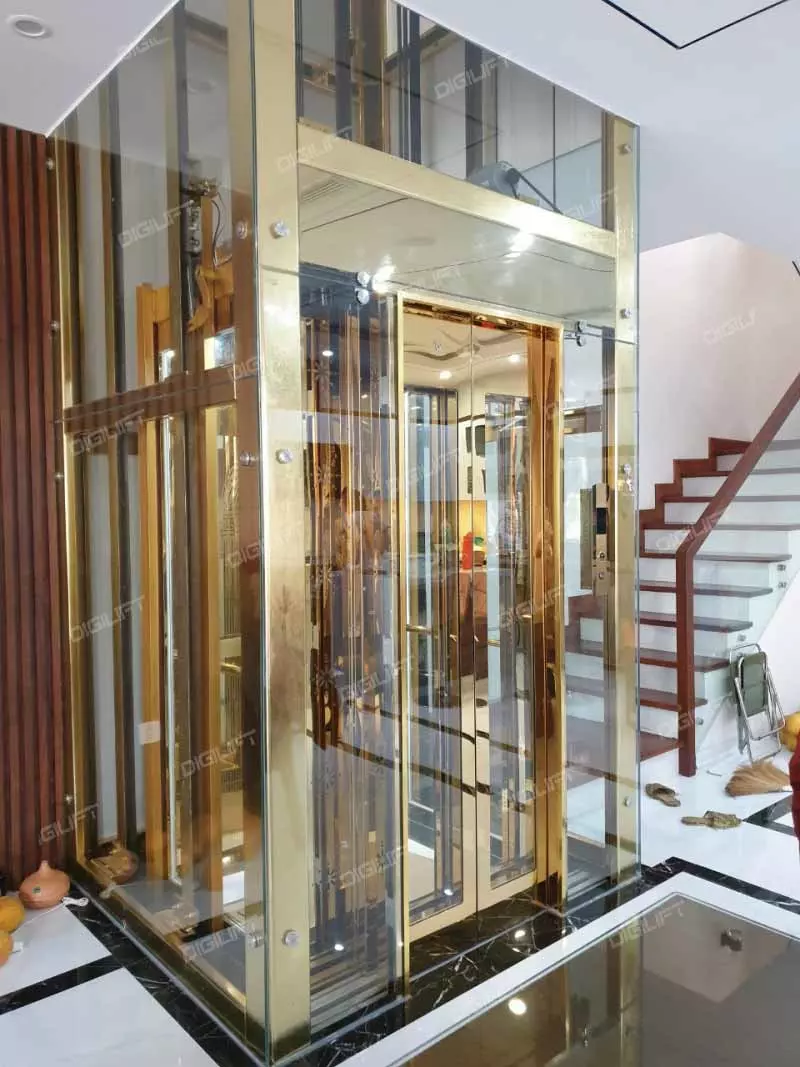 thông gió cho thang máy lồng kính